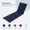 Costway 1/2 PCS Outdoor Chaise Lounge Cushion with Hook & Loop Fastener Fixing Straps Patio Blue